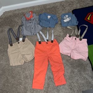 Bundle of suspender outfits boys 2T/24 months